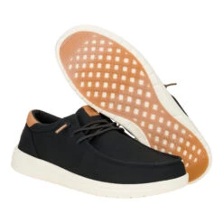 Paul Canvas - Black 12 Paul Canvas - Black -Heydude 43151 001 PAULCANVAS BLACK PAIR BOTTOM conversion1