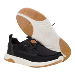 Wally Drift Mesh - Black/White -Heydude 43165 066 WALLYDRIFTMESH BLACKWHITE PAIR BOTTOM