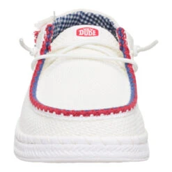 Wendy Espadrille Americana - White -Heydude 43181 100 WENDYESPADRILLEAMERICANA WHITE FRONT conversion1