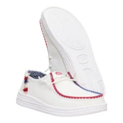 Wendy Espadrille Americana - White -Heydude 43181 100 WENDYESPADRILLEAMERICANA WHITE RIGHT SIDE BOTTOM conversion1