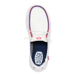 Wendy Espadrille Americana - White -Heydude 43181 100 WENDYESPADRILLEAMERICANA WHITE TOP conversion1