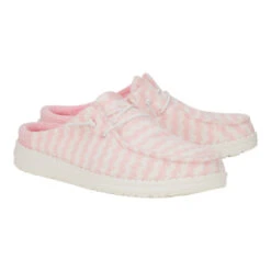 Wendy Slip Terry Stripe - Stripe Pink/White 10 Wendy Slip Terry Stripe - Stripe Pink/White -Heydude 43186 690 WENDYSLIPTERRYSTRIPE PINK WHITE PAIR conversion1