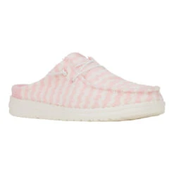 Wendy Slip Terry Stripe - Stripe Pink/White 15 Wendy Slip Terry Stripe - Stripe Pink/White -Heydude 43186 690 WENDYSLIPTERRYSTRIPE PINK WHITE RIGHT 3QTR conversion1