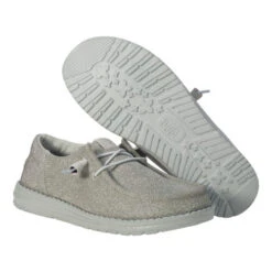 Wendy Funk Holiday Sparkle - Silver -Heydude 43350 040 WENDYFUNKSPARKLE SILVER PAIR BOTTOM conversion1