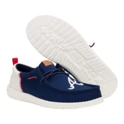 MLB Braves™ Wally Funk - Braves Navy/White -Heydude 43610 462 WALLYFUNKMLBBRAVES NAVYWHITE PAIR BOTTOM