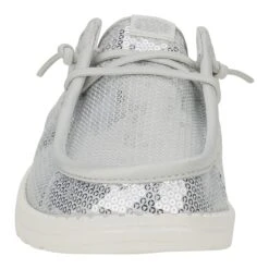 Wendy Slip Sequin - White 10 Wendy Slip Sequin - White -Heydude 43615 100 WENDYSLIPSEQUIN WHITE FRONT