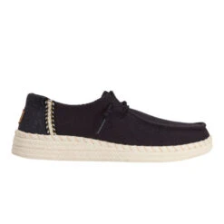 Wendy Espadrille Woven - Black -Heydude 43681 001 WENDY ESPADRILLE WOVEN BLACK RIGHT SIDE conversion1