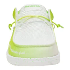 Wally Margaritaville 2 - White/Lime -Heydude 43723 13F WALLYMARGARITAVILLE2 WHITELIME FRONT