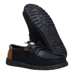 Wally Break Bronze - Black 10 Wally Break Bronze - Black -Heydude 43839 001 WALLYBREAKBRONZE BLACK PAIR BOTTOM conversion1