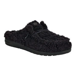 Wally Slipper - Cozy Black/Black -Heydude 44171 060 WALLY SLIPPER BLACK BLACK RIGHT 3 4 SIDE