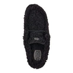 Wally Slipper - Cozy Black/Black -Heydude 44171 060 WALLY SLIPPER BLACK BLACK RIGHT TOP