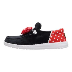 Disney Minnie Mouse Wendy - Minnie Black/Red 13 Disney Minnie Mouse Wendy - Minnie Black/Red -Heydude 44179 063 WENDYFUNKMINNIEMOUSE BLACKRED LEFT SIDE