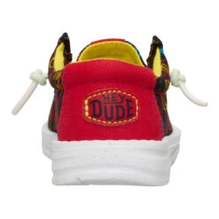 Wally Toddler Space Glow - Black/Red -Heydude 44196 063 WALLYTSPACEGLOW BLACKRED BACK conversion1