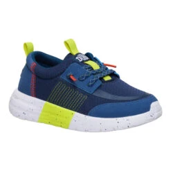 Sirocco Play Youth Sport Stripe - Navy/Lime -Heydude 44201 479 SIROCCOPLAYYSPORTSTRIPE NAVYLIME RIGHT SIDE conversion1