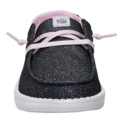 Wendy Youth Shimmer Flower - Charcoal 11 Wendy Youth Shimmer Flower - Charcoal -Heydude 44206 025 WENDYYSHIMMERFLOWER CHARCOAL FRONT conversion1