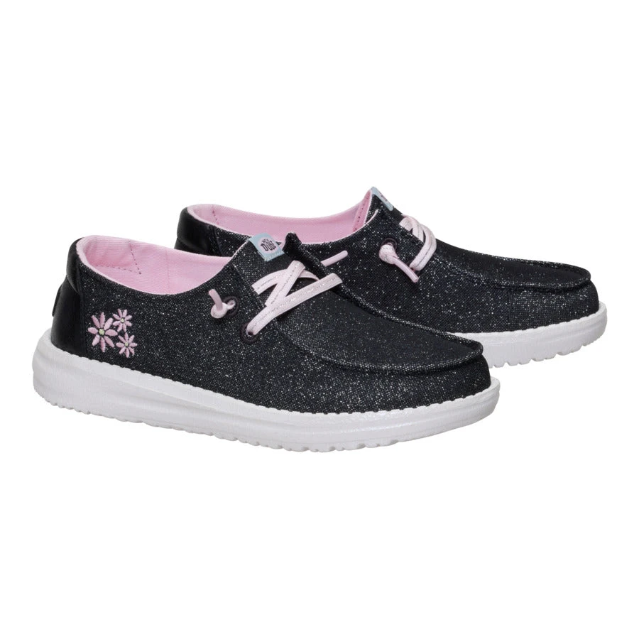 Wendy Youth Shimmer Flower - Charcoal 2 Wendy Youth Shimmer Flower - Charcoal - Image 2