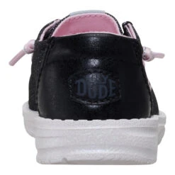 Wendy Toddler Shimmer Flower - Charcoal -Heydude 44207 025 WENDYTSHIMMERFLOWER CHARCOAL BACK conversion1