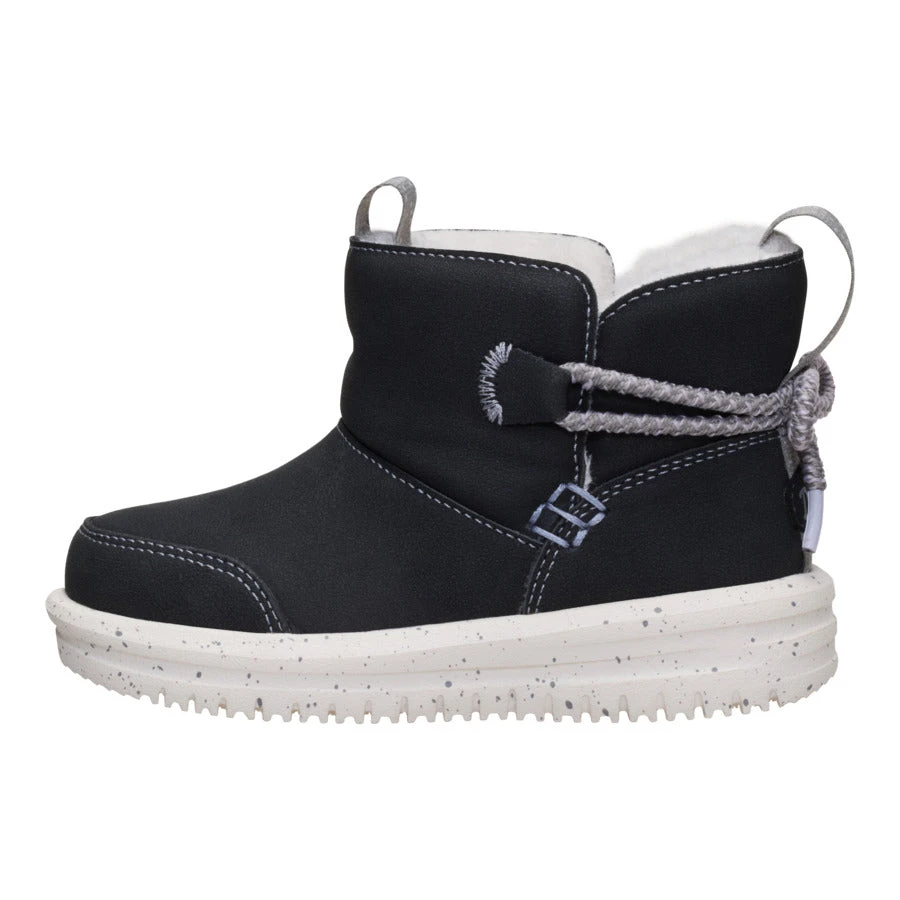 Camden Bow Boot Toddler Cozy - Black 1 Camden Bow Boot Toddler Cozy - Black