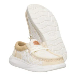 Wendy Comf Patchwork - Ivory/Tan -Heydude 44235 1OB WENDYCOMFPATCHWORK IVORYTAN PAIR BOTTOM conversion1