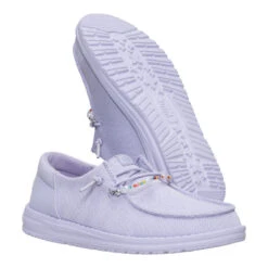 Wendy Funk Mesh Shoelry - Thistle Purple -Heydude 44242 5CH WENDYFUNKMESHSHOELRY THISTLEPURPLE PAIR BOTTOM conversion1