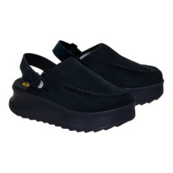 Delray Clog Suede - Black 12 Delray Clog Suede - Black -Heydude 44259 001 DELRAYCLOGSUEDE BLACK PAIR conversion1