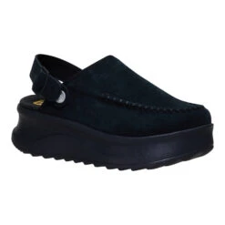 Delray Clog Suede - Black 18 Delray Clog Suede - Black -Heydude 44259 001 DELRAYCLOGSUEDE BLACK RIGHT SIDE conversion1