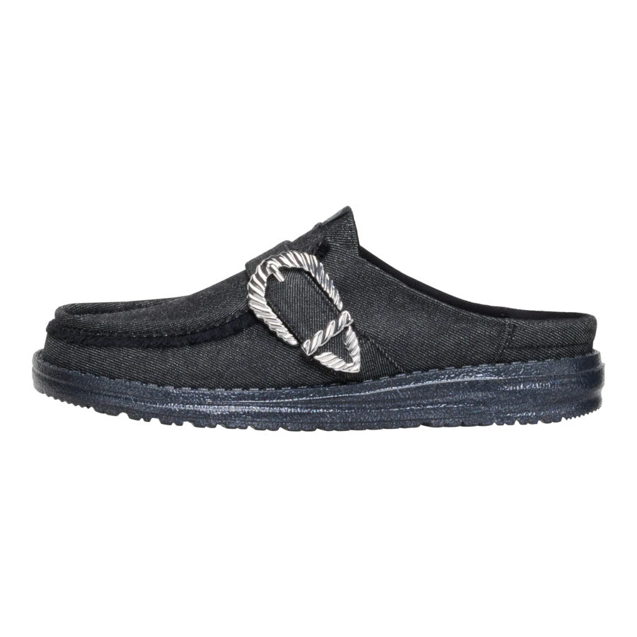 Wendy Slip Buckle Denim - Black/Black 1 Wendy Slip Buckle Denim - Black/Black