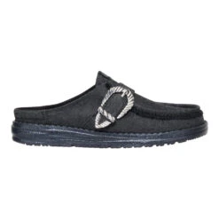 Wendy Slip Buckle Denim - Black/Black 15 Wendy Slip Buckle Denim - Black/Black -Heydude 44264 060 WENDYSLIPBUCKLEDENIM BLACKBLACK RIGHT LATERAL conversion1
