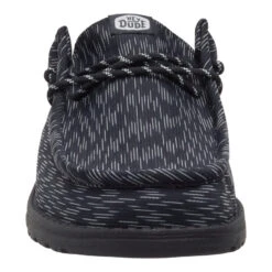 Wally Slip Jersey Jacquard - Black/Monument Grey -Heydude 44319 0NU WALLYSLIPJERSEYJACQUARD BLACKMONUMENT FRONT conversion1