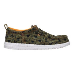 Wally Funk Duck Print - Dark Olive/Multi -Heydude 44337 3ZZ WALLYFUNKDUCKPRINT DARKOLIVEMULTI RIGHT LATERAL conversion1