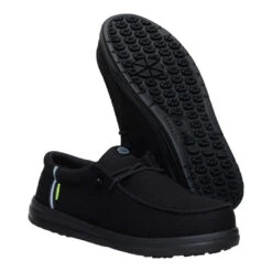 Wally Work Comp Toe - Black/Black -Heydude 44349 060 WALLYWORKCT BLACKBLACK PAIR BOTTOM conversion1