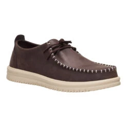 Wally NXT Moc Leather - Mole Brown/Wood Ash -Heydude 44352 2IX WALLYNXTMOCLEATHER MOLEBROWNWOODASH LATERAL conversion1