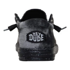 Wally Funk Skull Print - Black/Black Oyster -Heydude 44372 0PH WALLYFUNKSKULLPRINT BLACKBLACKOYSTER BACK conversion1