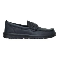 Wendy NXT Loafer Leather - Black/Black 15 Wendy NXT Loafer Leather - Black/Black -Heydude 44380 060 WALLYNXTLOAFERLEATHER BLACKBLACK RIGHT LATERAL conversion1