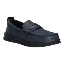 Wendy NXT Loafer Leather - Black/Black 14 Wendy NXT Loafer Leather - Black/Black -Heydude 44380 060 WALLYNXTLOAFERLEATHER BLACKBLACK RIGHT SIDE conversion1