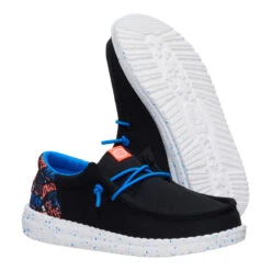 Wally Funk Youth Game On - Black/Multi -Heydude 44608 0C4 WALLYFUNKYGAMEON BLACKMULTI PAIR BOTTOM conversion1