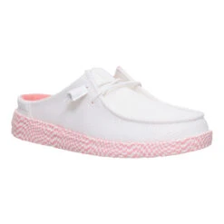 Wendy Slip Warped Geo - White/Pink Lemonade 13 Wendy Slip Warped Geo - White/Pink Lemonade -Heydude 44612 16C WENDYSLIPWARPEDGEO WHITEPINKLEMONADE RIGHT SIDE conversion1