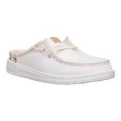 Wendy Slip Embroidered Floral - Off White 14 Wendy Slip Embroidered Floral - Off White -Heydude 44629 1LB WENDYSLIPEMBROIDEREDFLORAL OFFWHITE 3QTR conversion1