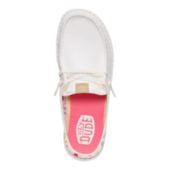 Wendy Slip Embroidered Floral - Off White 13 Wendy Slip Embroidered Floral - Off White -Heydude 44629 1LB WENDYSLIPEMBROIDEREDFLORAL OFFWHITE TOP conversion1