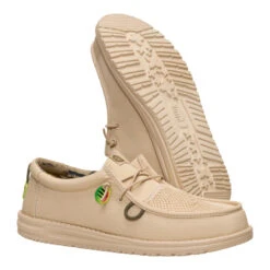 Wally Bait And Tackle - Natural Khaki 10 Wally Bait And Tackle - Natural Khaki -Heydude 44670 2JF WALLYBAITANDTACKLE NATURALKHAKI PAIR BOTTOM conversion1