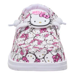 Wendy Hello Kitty Takeover - White/Pink -Heydude 44737 1KI WENDYHELLOKITTYTAKEOVER WHITEPINK FRONT conversion1