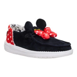 Disney Minnie Mouse Wendy Youth - Black/Red 14 Disney Minnie Mouse Wendy Youth - Black/Red -Heydude 44869 063 WENDYFUNKYMINNIEMOUSE BLACKRED LATERAL conversion1