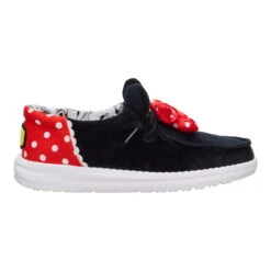 Disney Minnie Mouse Wendy Youth - Black/Red 15 Disney Minnie Mouse Wendy Youth - Black/Red -Heydude 44869 063 WENDYFUNKYMINNIEMOUSE BLACKRED RIGHT SIDE conversion1