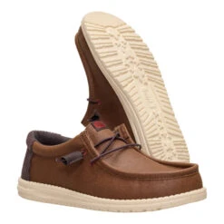 Wally Waxed Casual - Brown 10 Wally Waxed Casual - Brown -Heydude 44951 255 WALLYWAXEDCASUAL BROWN PAIR BOTTOM conversion1