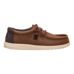 Wally Waxed Casual - Brown 15 Wally Waxed Casual - Brown -Heydude 44951 255 WALLYWAXEDCASUAL BROWN RIGHT SIDE conversion1