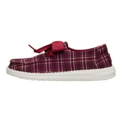 Wendy Holiday Bow - Red Plaid/Burgundy