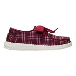 Wendy Holiday Bow - Red Plaid/Burgundy 15 Wendy Holiday Bow - Red Plaid/Burgundy -Heydude 45369 6RS WENDYHOLIDAYBOW REDPLAIDBURGUNDY RIGHT SIDE conversion1