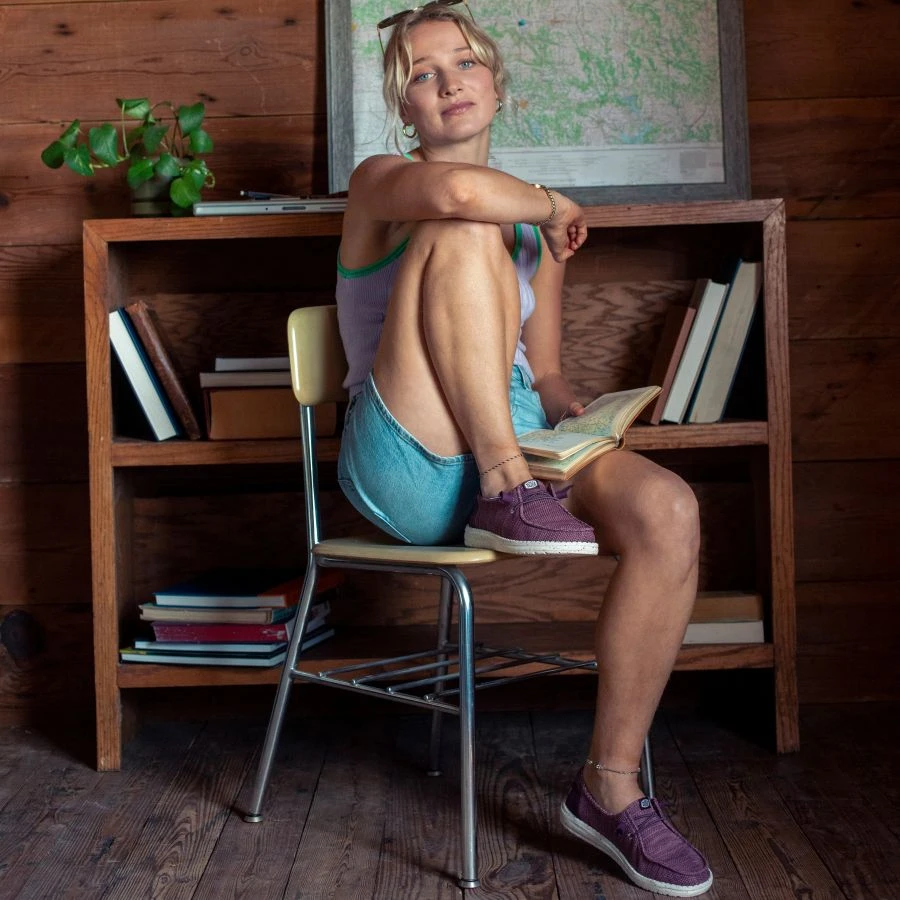 Wendy Stretch Sox - Burgundy 2 Wendy Stretch Sox - Burgundy - Image 2